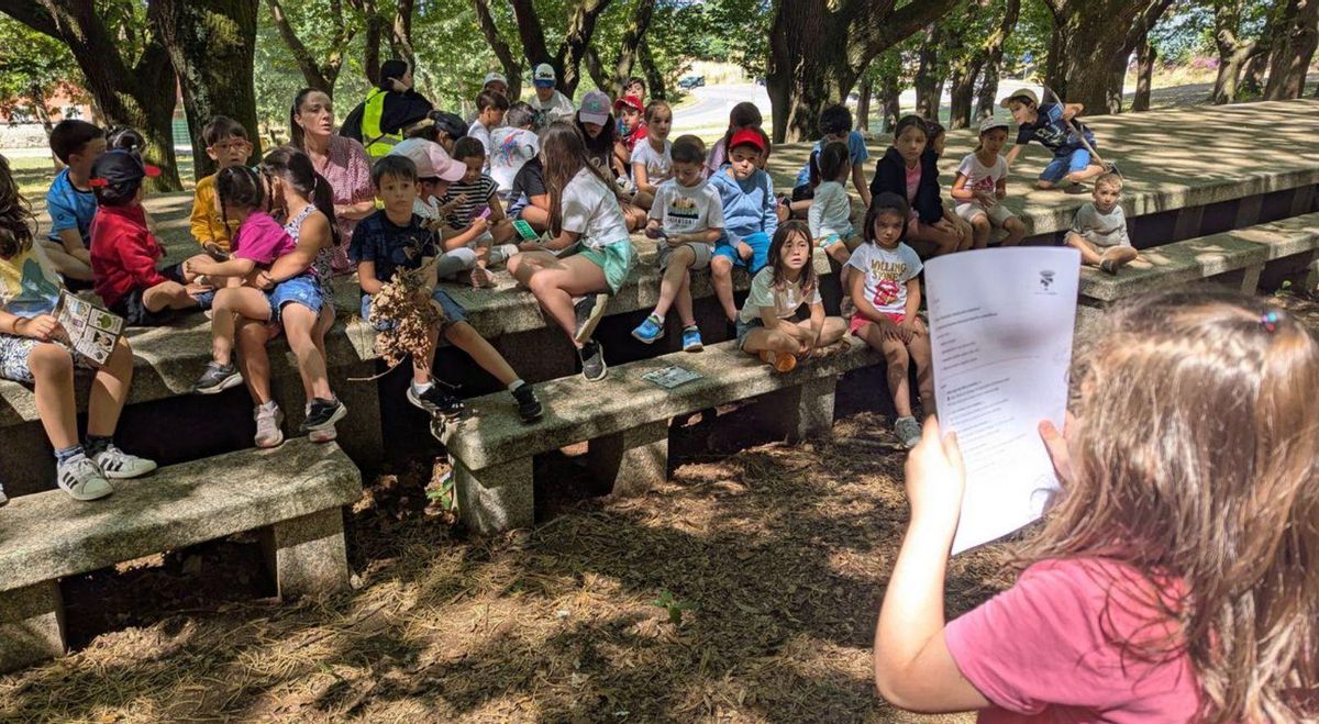 Los más jóvenes visitan Ribadavia y leen poemas de Rosalía de Castro
