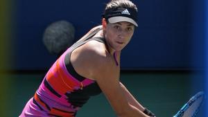 Muguruza, durante su debut en el US Open