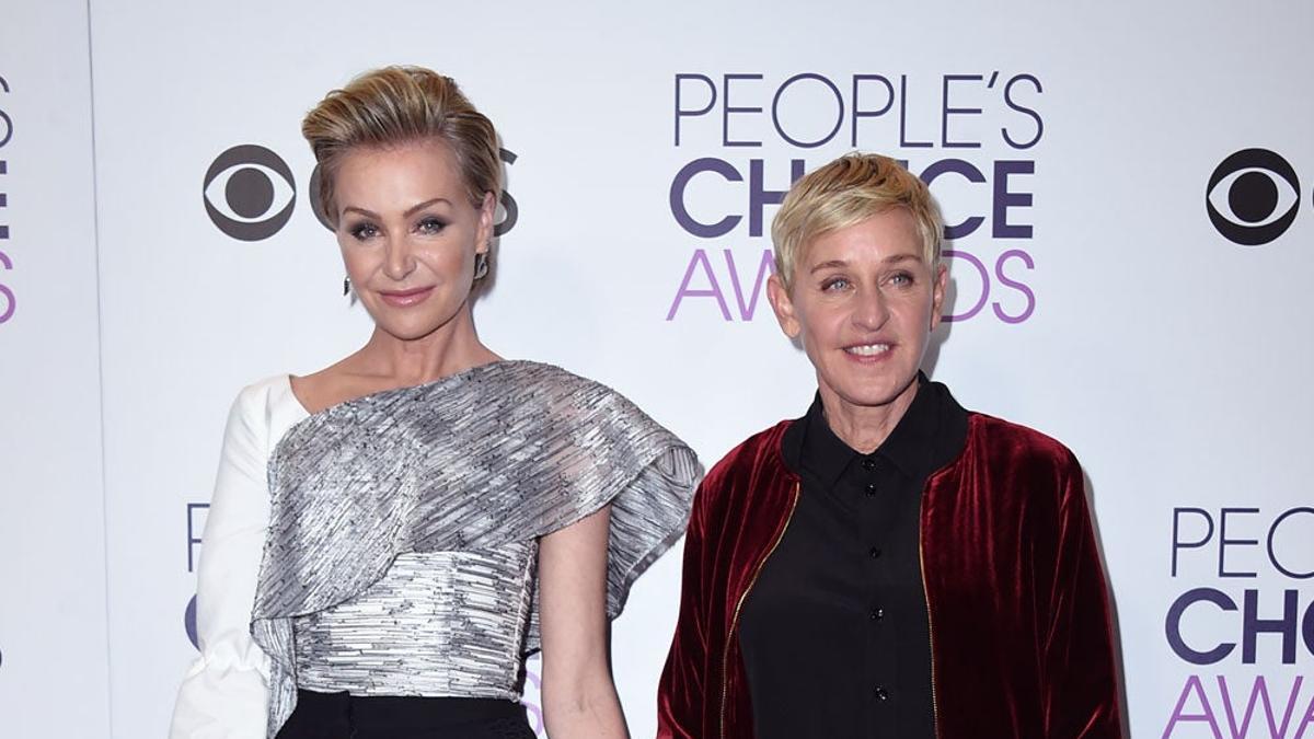 Portia de Rossi y Ellen DeGeneres en los People's Choice Awards