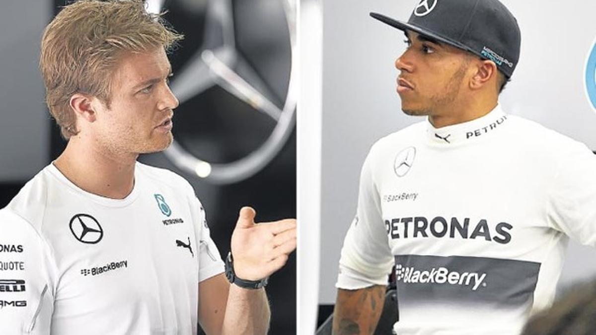 Rosberg y Hamilton, cara a cara