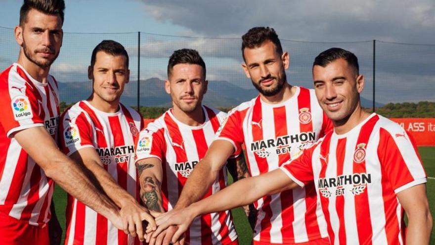 Els capitans del Girona, Alcalá, Granell, Aday, Stuani i Borja García