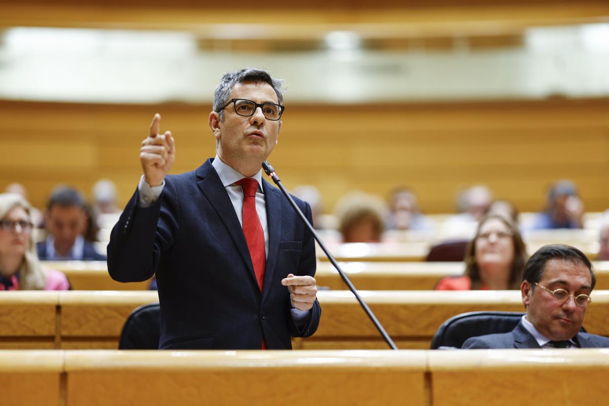 Bolaños ironiza con el resultado de PSOE y Vox en Euskadi