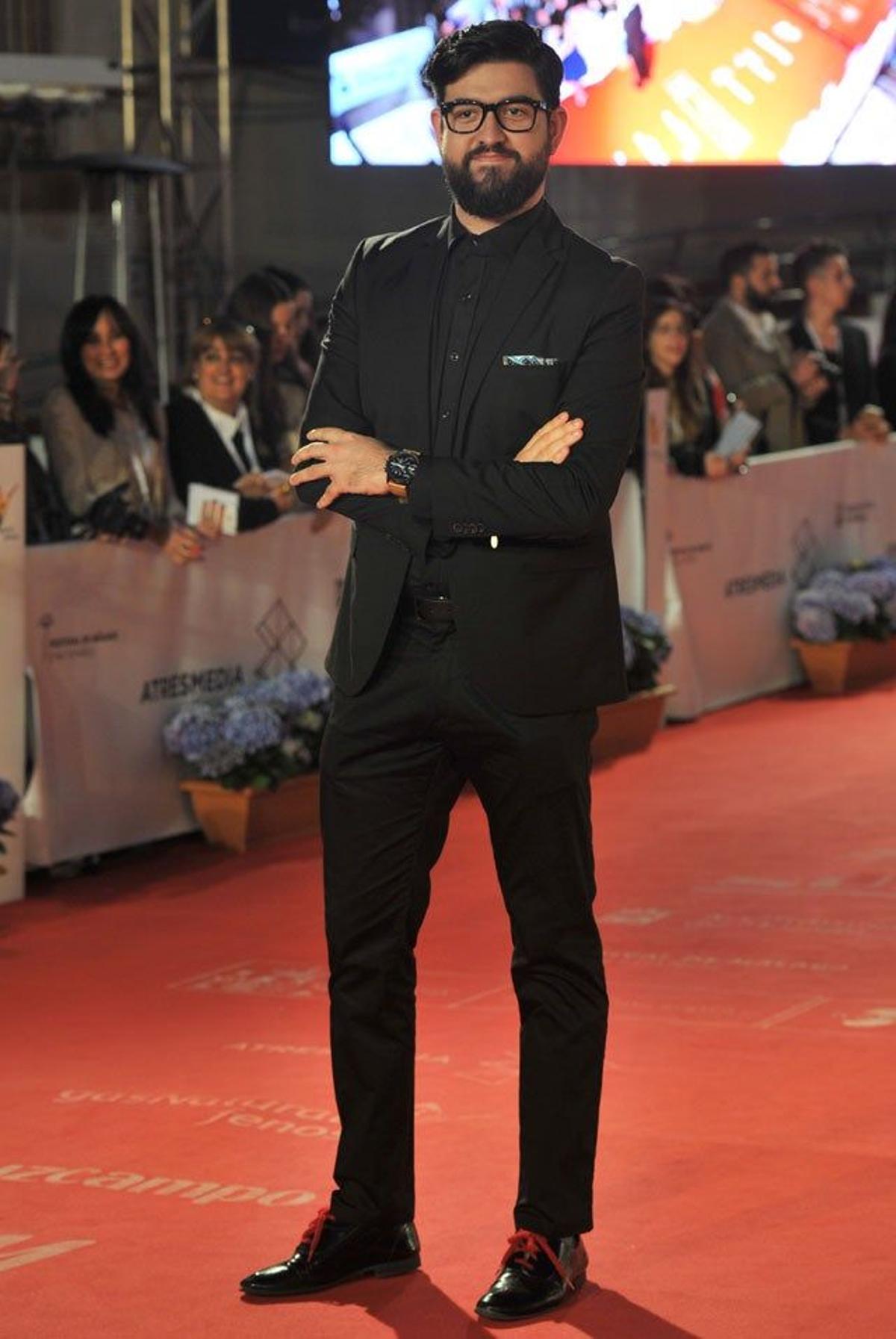 El presentador Manu Sánchez, en la alfombra roja del Festival de Cine de Málaga