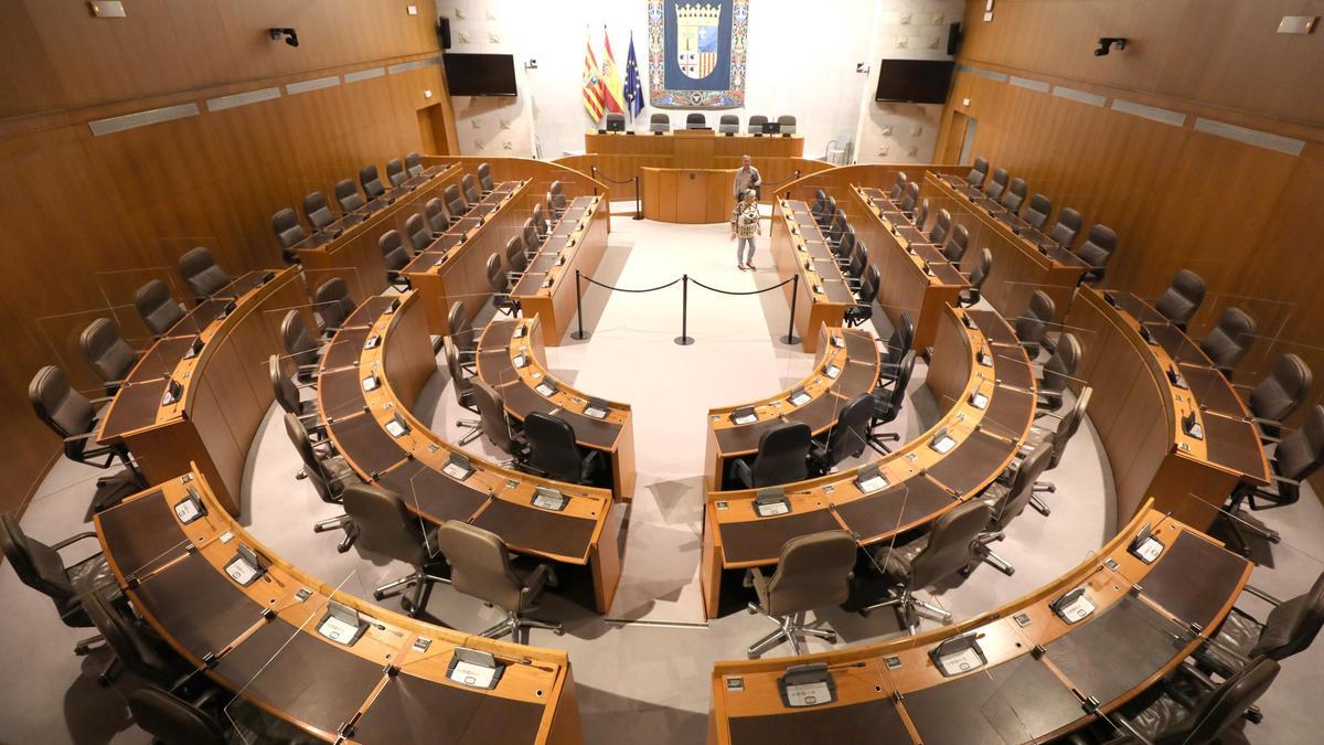 El hemiciclo de las Cortes de Aragón, en una imagen de archivo.