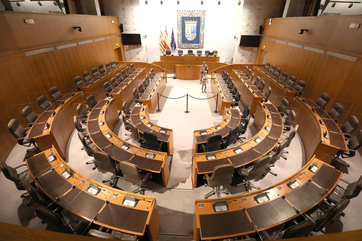El hemiciclo de las Cortes de Aragón, en una imagen de archivo.