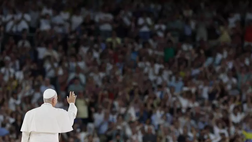 El Papa León XIV en el Bernabéu: "¡Hoy la Iglesia de Madrid ha hecho un golazo para siempre!"