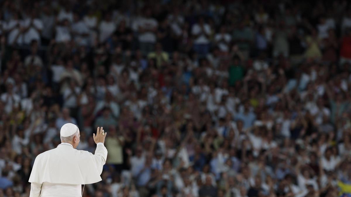 El Papa León XIV en el Bernabéu: "¡Hoy la Iglesia de Madrid ha hecho un golazo para siempre!"