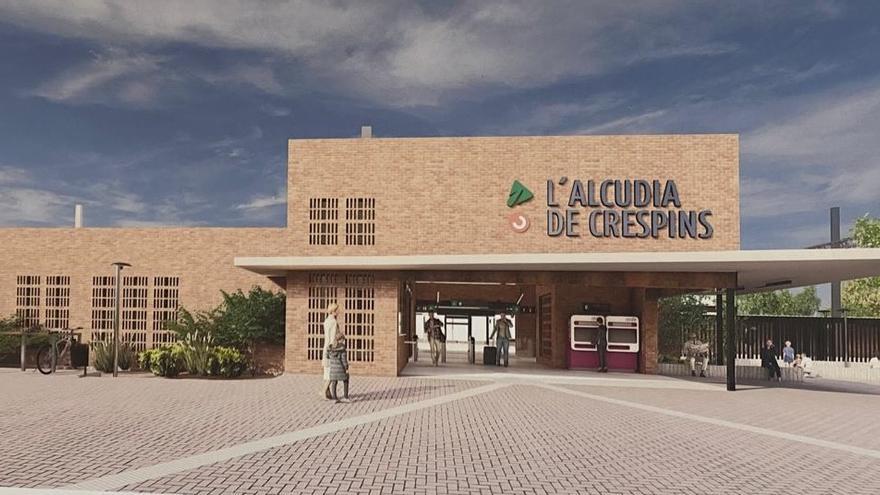 Así será la nueva estación de l&#039;Alcúdia de Crespins en la que Adif invertirá 17 millones