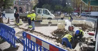 Arranca la obra para eliminar la rotonda de la plaza Juan XXIII de Cartagena