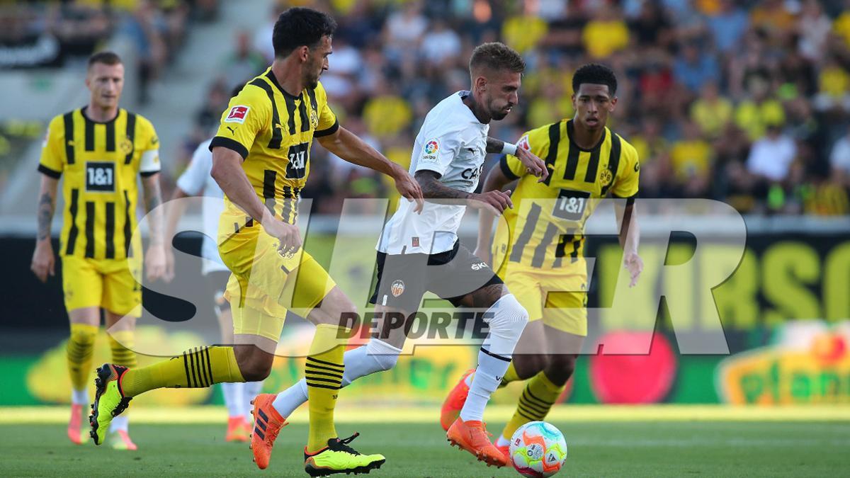 Castillejo en su puesta en escena ante el Borussia Dortmund