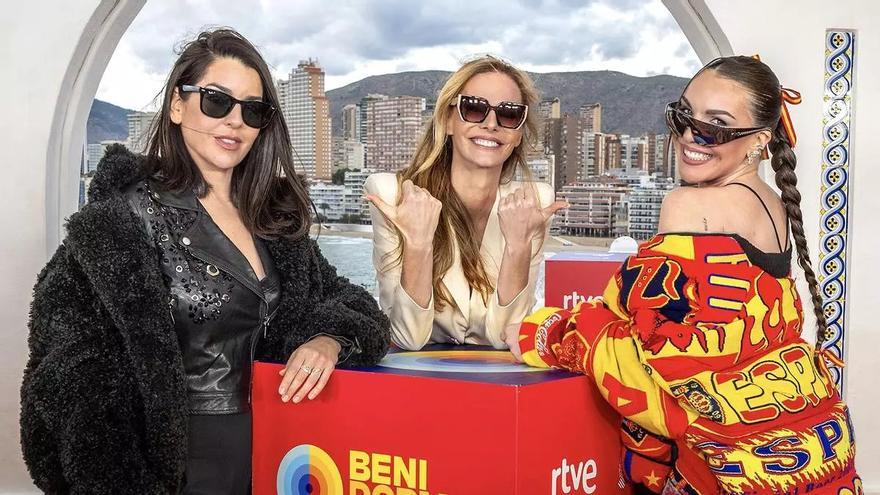 Las tres presentadoras del Benidorm Fest 2025: &quot;Nosotras solo somos el hilo conductor de grandes estrellas&quot;