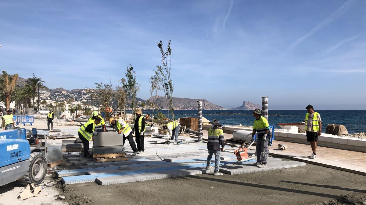 Obras en segunda fase remodelacion frente litoral Altea.