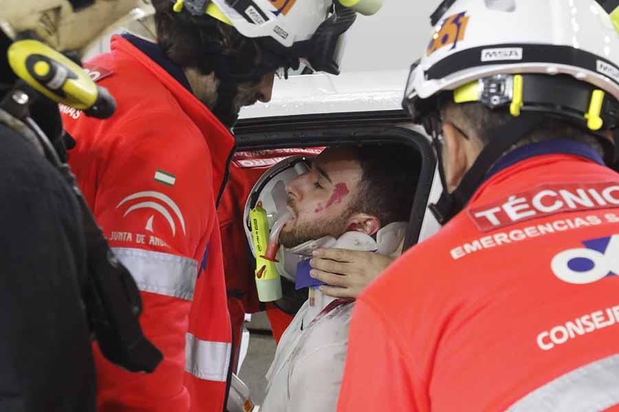 Simulacro de accidente en el túnel de Los Omeyas