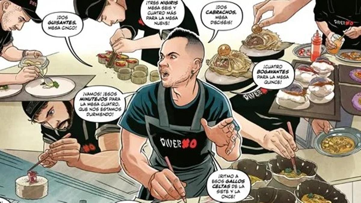 Una de las páginas de 'Las aventuras de Dabiz Muñoz. Xo:Time'.