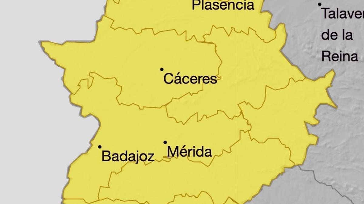 Alertas en Extremadura para sábado 27 de mayo