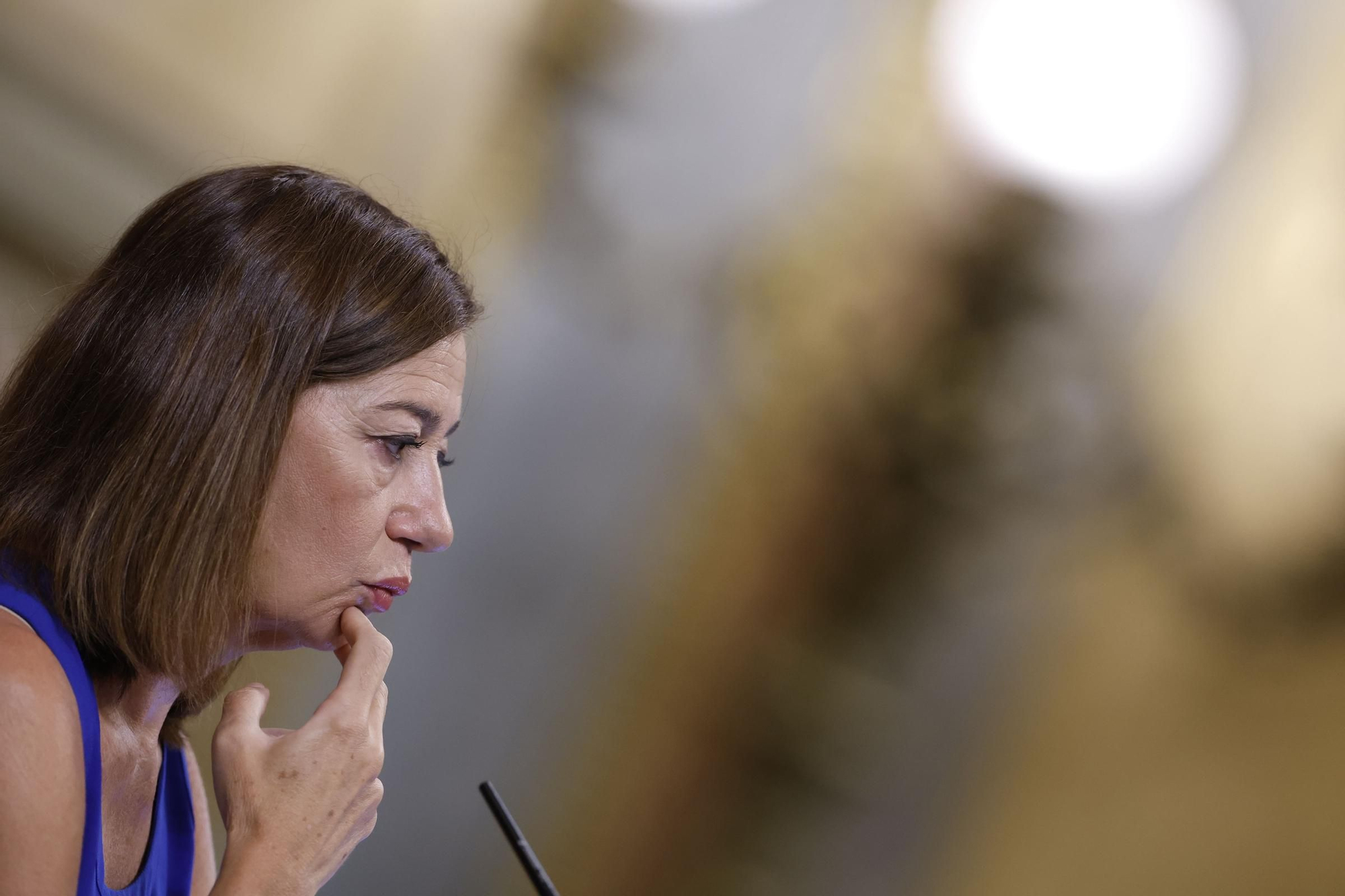 Francina Armengol preside la sesión del Congreso en la que ha comparecido Pedro Sánchez