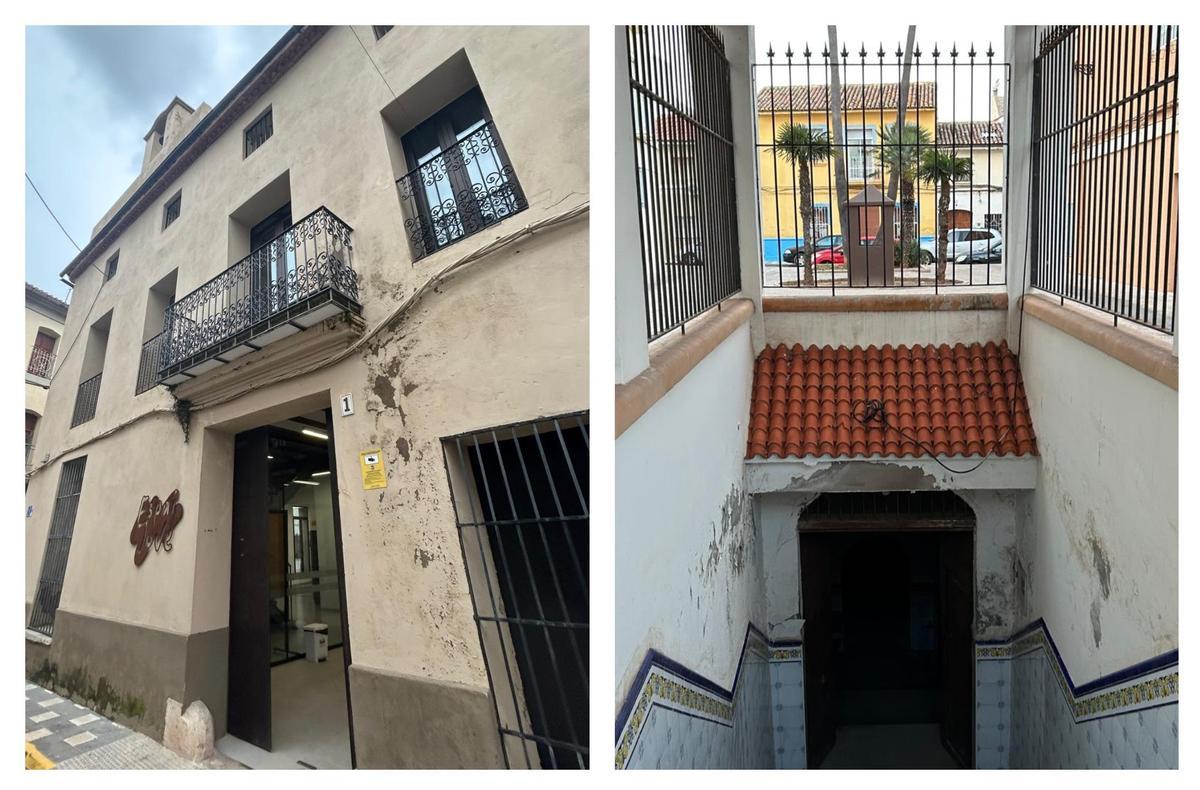 A la izquierda Casa de les Monges y a la derecha la Cisterna.