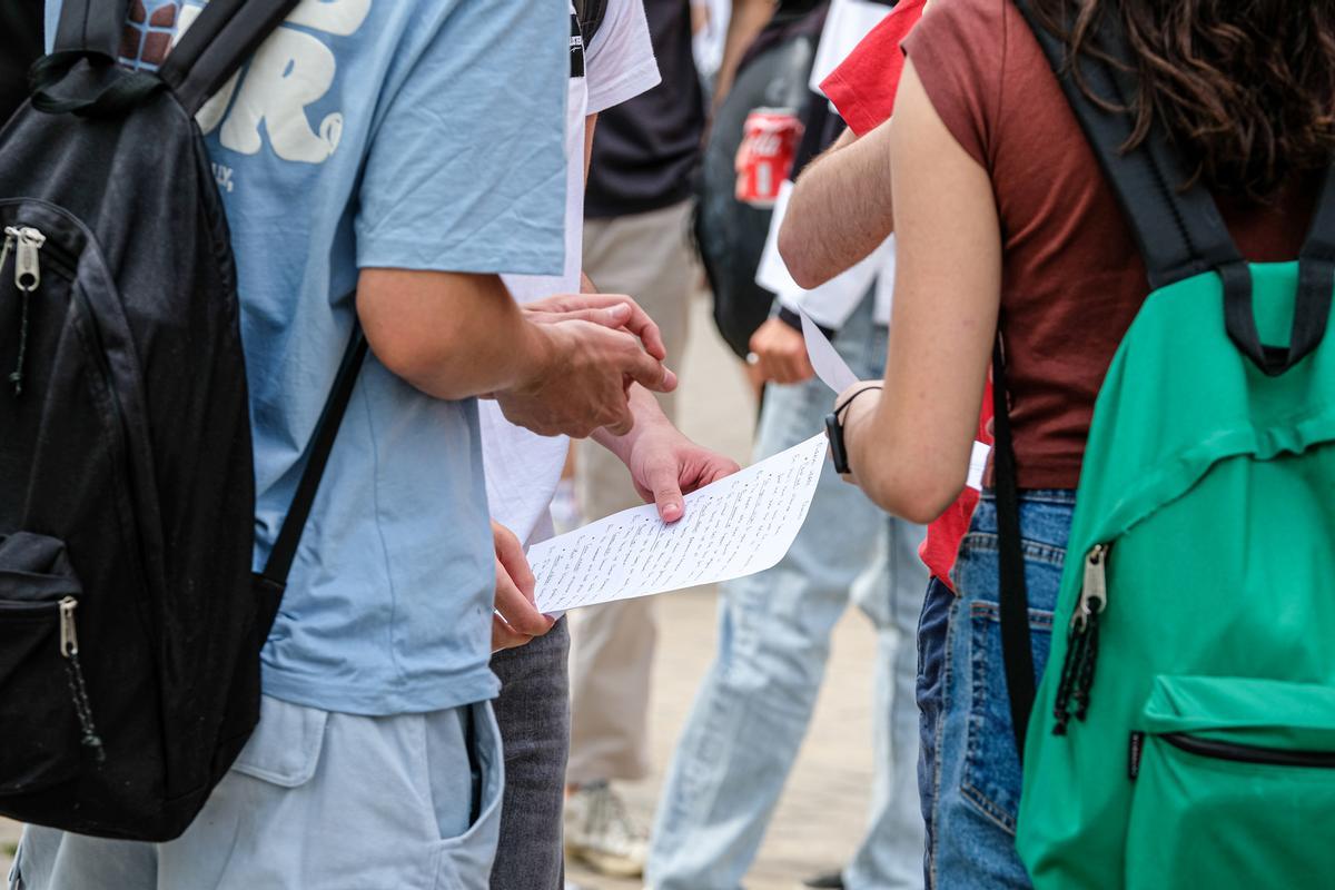 Pruebas de selectividad en la Universitat de Barcelona