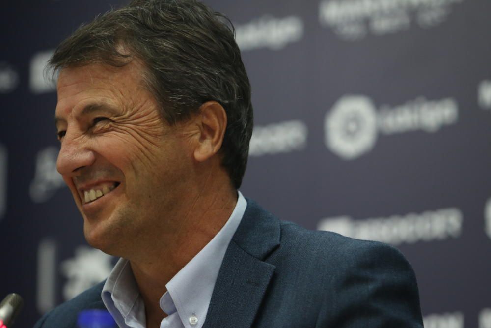 Presentación de José González como nuevo entrenador del Málaga