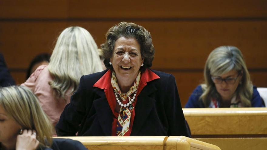 Rita Barberá, hoy, en el Senado.