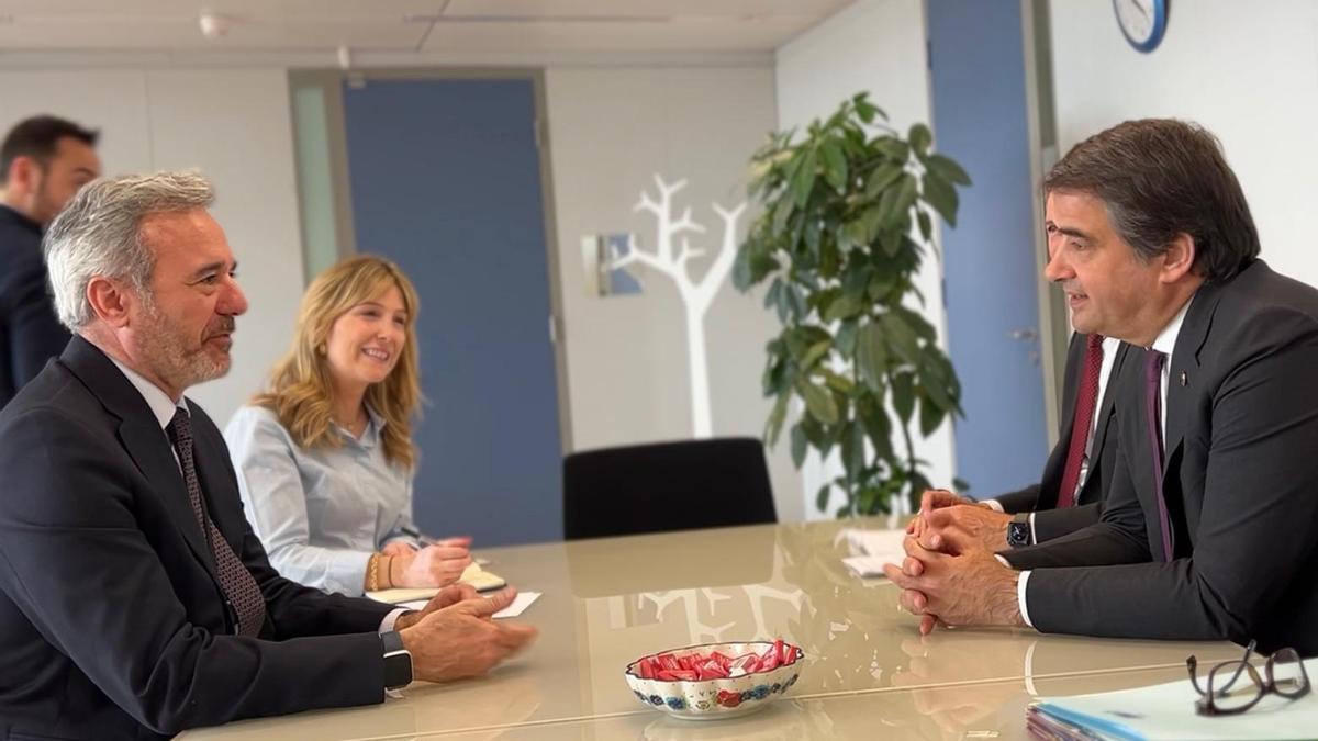 Reunión de Jorge Azcón con Raffaele Fitto, vicepresidente Ejecutivo de la Comisión Europea y comisario para Cohesión y Reformas.