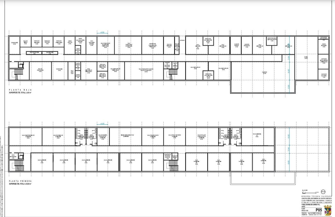 Los planos del nuevo centro escolar de Villena.