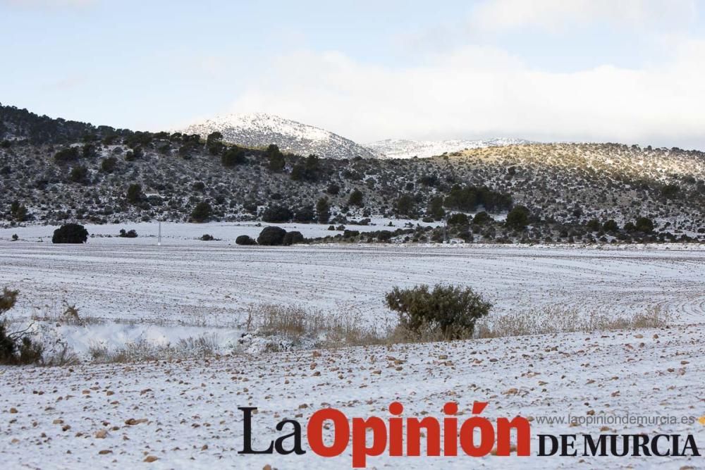 La nieve llega a las pedanías de la comarca del No