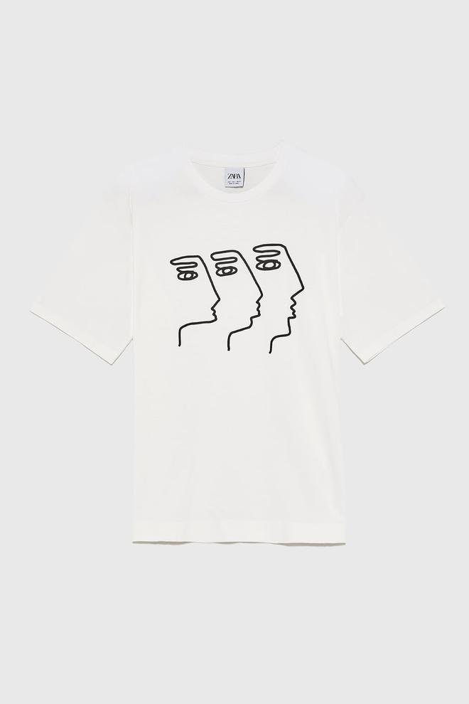 Camiseta blanca de la colección cápsula del artista británico James Wilson para Zara