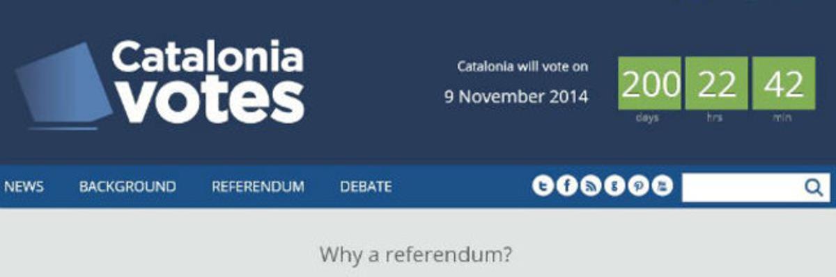 ’CataloniaVotes’: imatge de la nova web del Govern català.