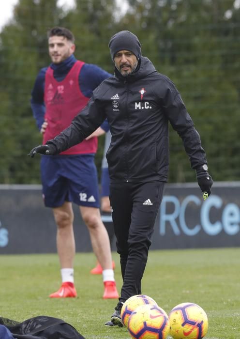 El Celta prepara en A Madroa el partido contra el Valladolid