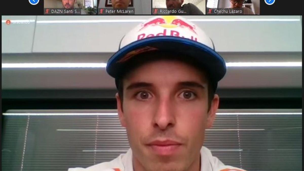 Àlex Márquez, en videoconferencia desde Brno