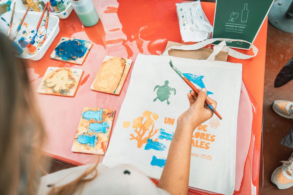 Decoración de bolsas de algodón