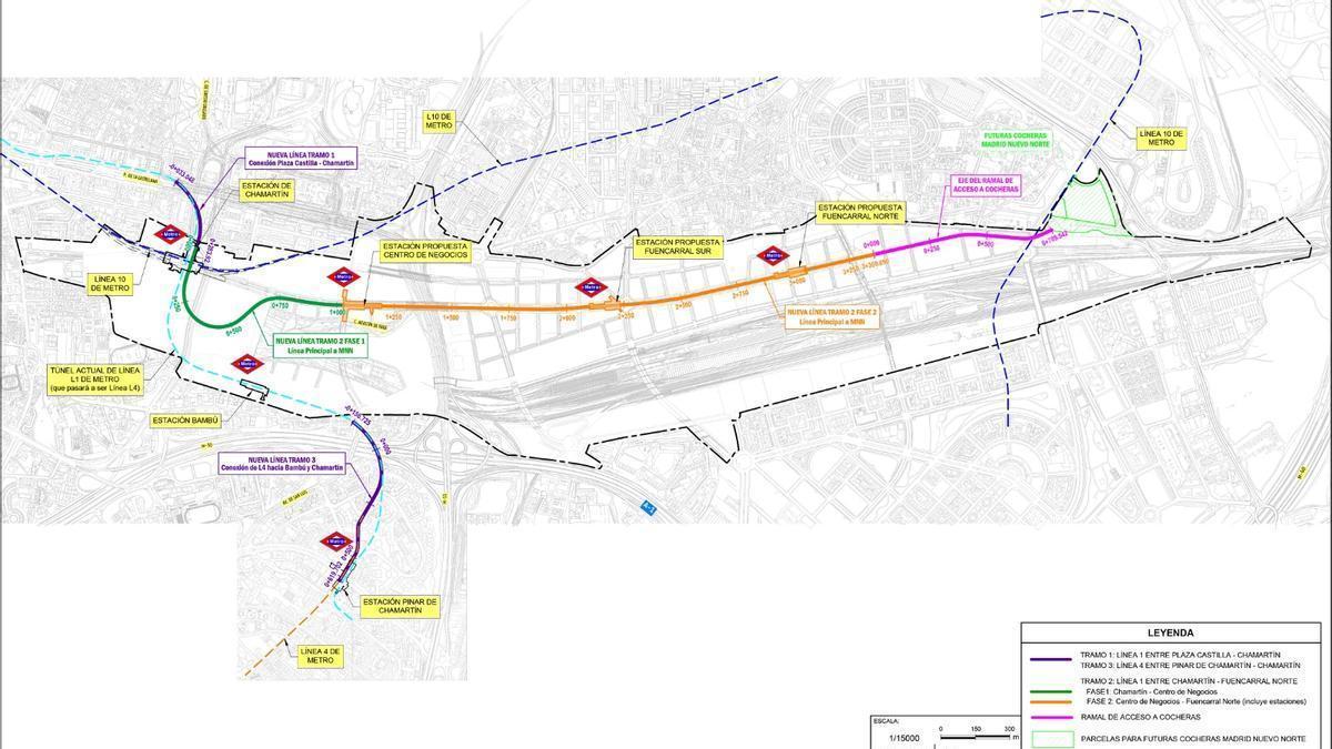 Madrid Nuevo Norte: así podría ampliarse el Metro