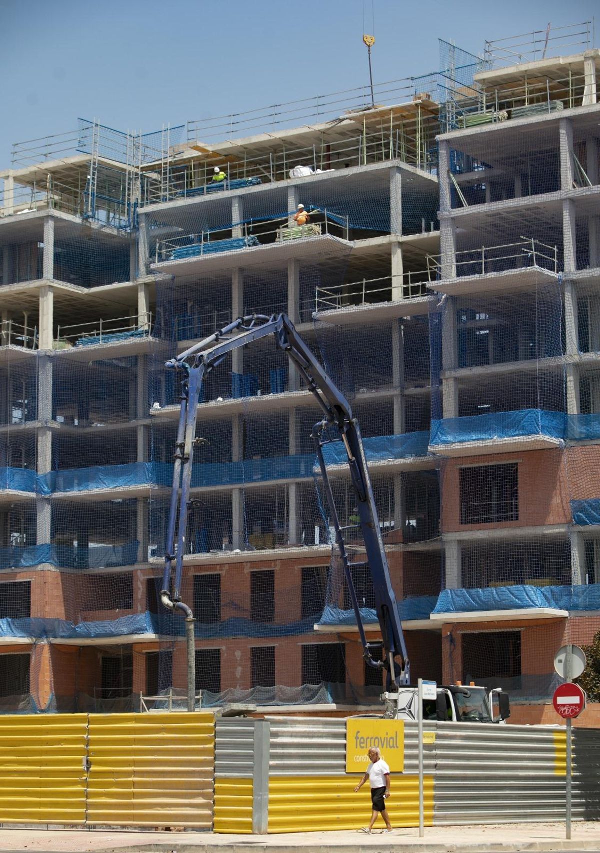 Obra de construcción en el Port de Sagunt.