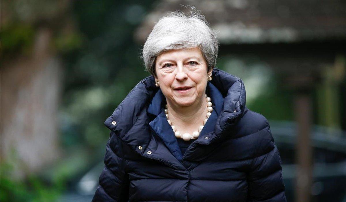 zentauroepp48227861 britain s prime minister theresa may arrives at church near 190519180314