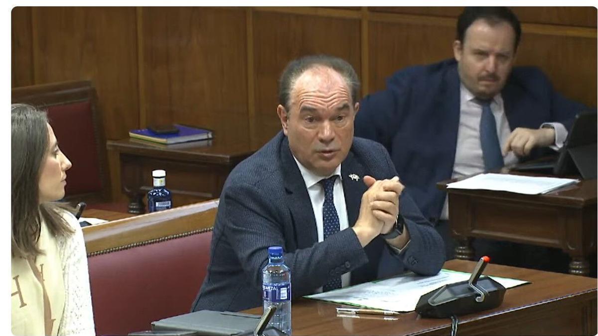 Crespo en una comisión del Senado.