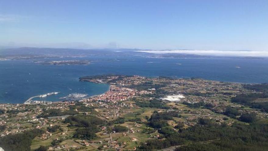 La ría de Arousa vista desde A Curota.