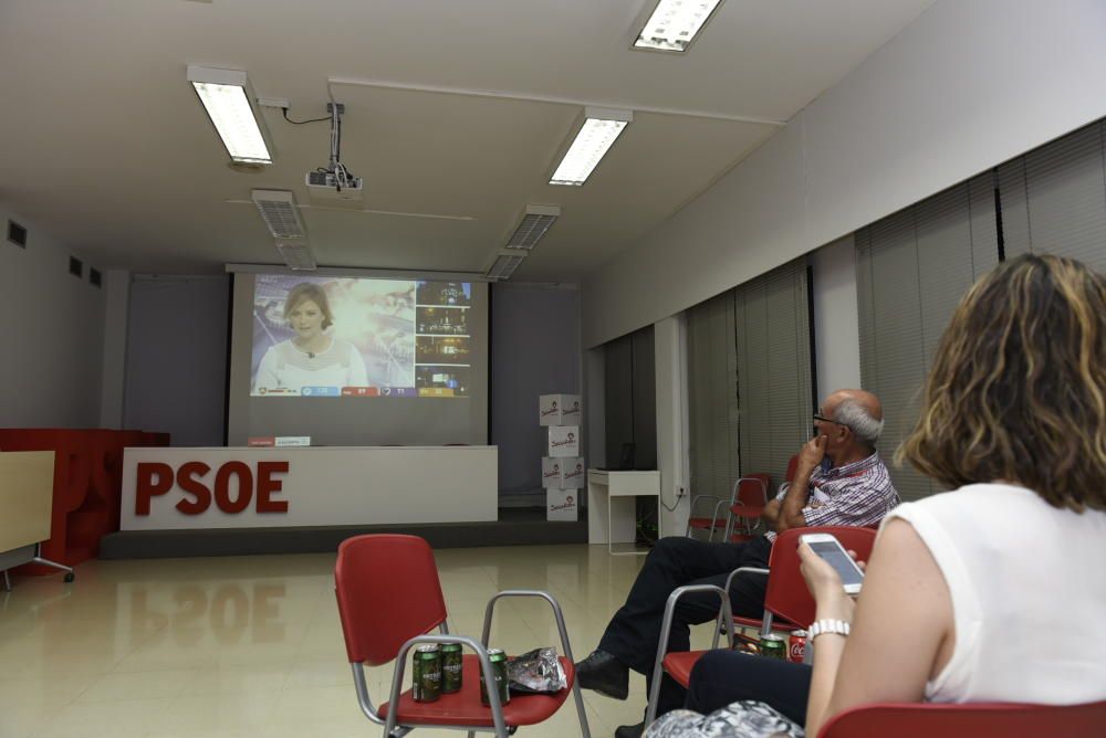 Noche electoral en el PSOE