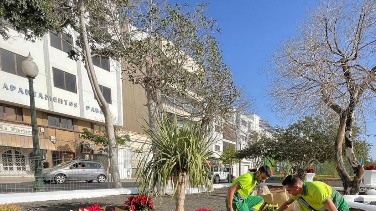 Iluminación del edficio del Cabildo de Lanzarote y el belén para ambientar las fiestas navideñas. | | CABILDO DE LANZAROTE