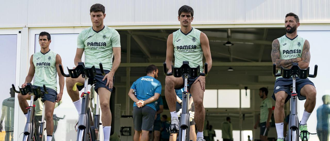 Gerard Moreno, en un entrenamiento en la Ciudad Deportiva Miralcamp la pasada pretemporada.