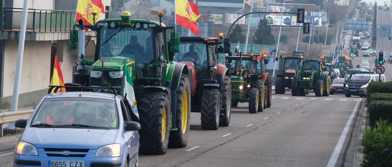 VÍDEO | La protesta de tractores corta carreteras en varios puntos de Extremadura