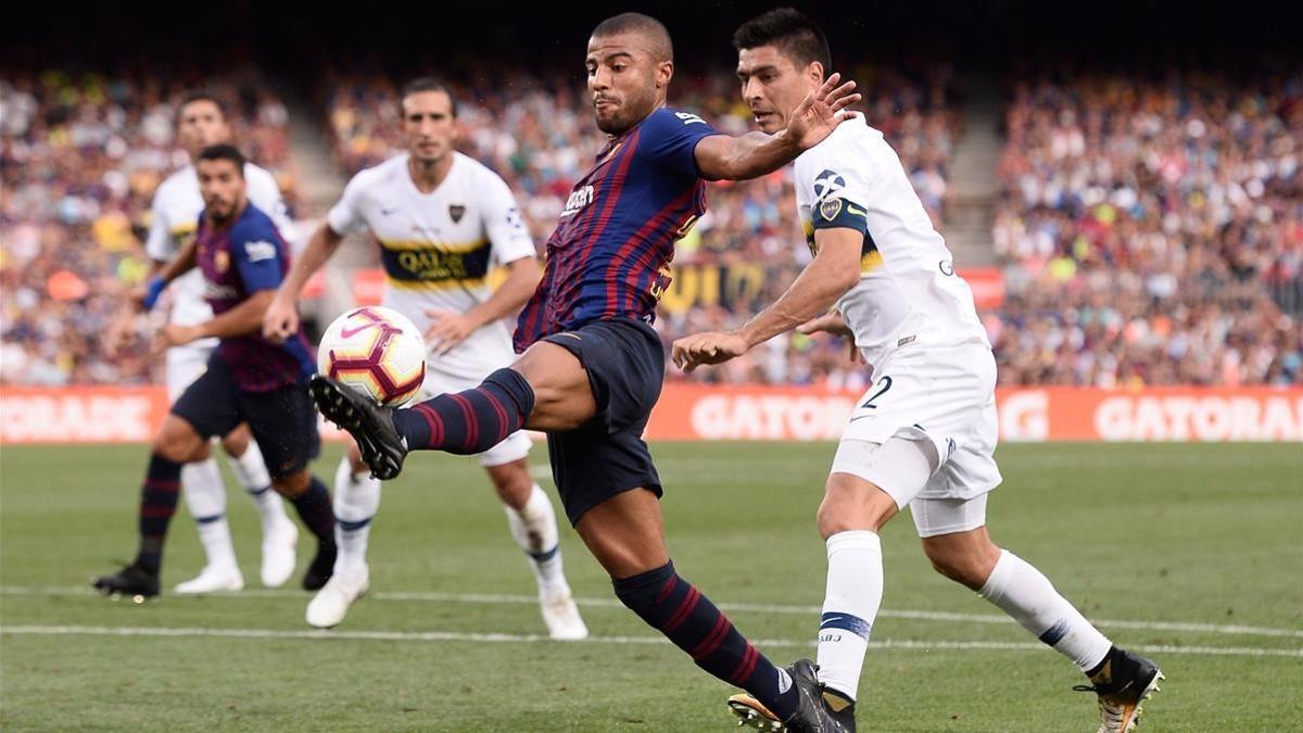 Rafinha, autor de un gran gol en el Gamper.