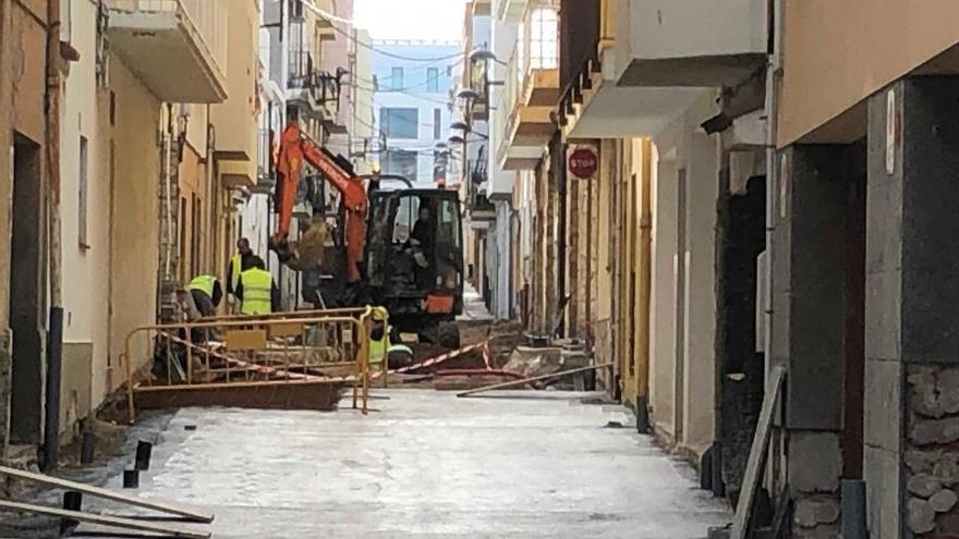 Les obres del carrer Codolar de l&#039;Escala.