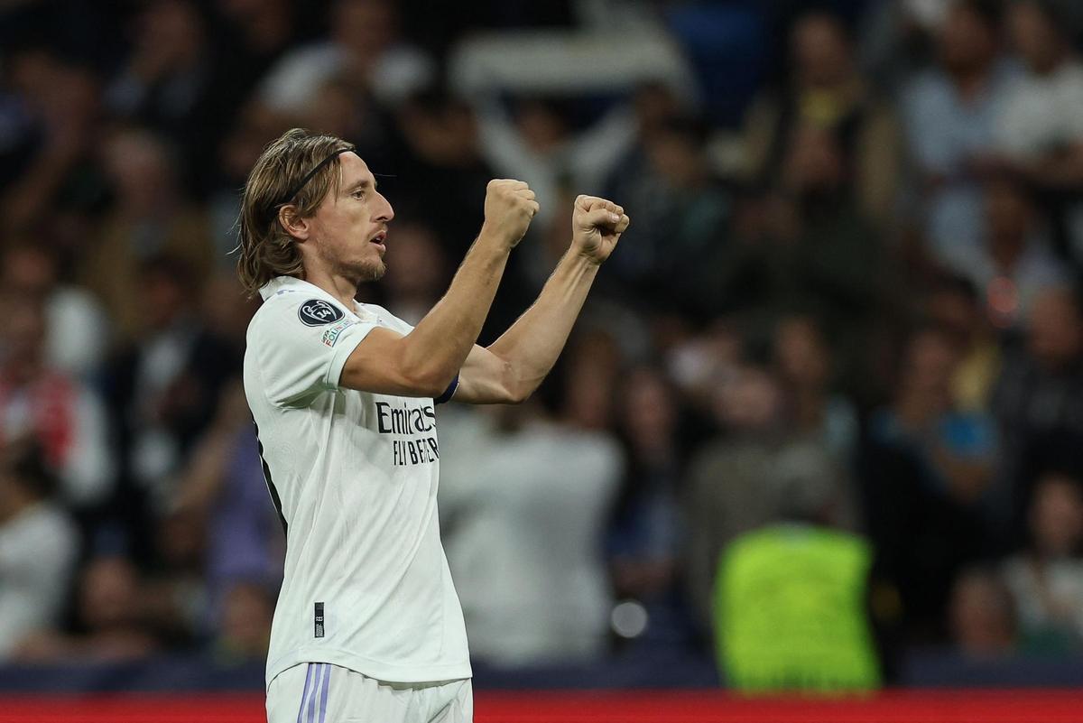 Luka Modric, jugador del Real Madrid, durante un partido de Champions esta edición.