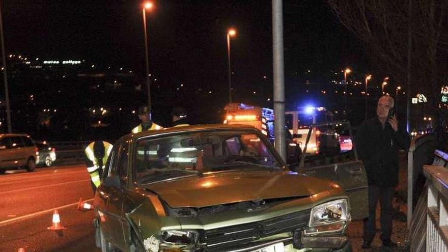 Tres accidentes en el mismo punto de A Pasaxe en solo cuatro horas