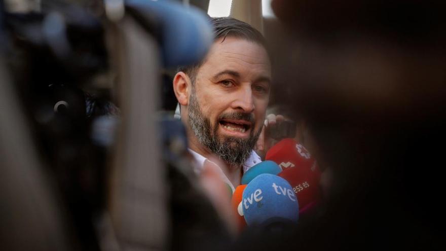 Santiago Abascal, líder de Vox, ayer en Sevilla.