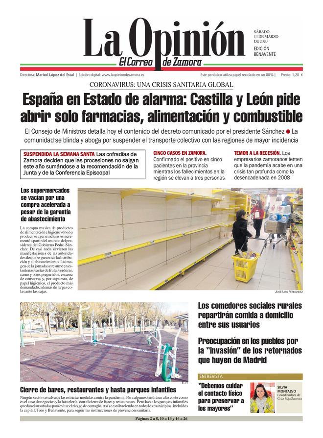 GALERÍA | La pandemia de COVID en Benavente, a través de las portadas del periódico