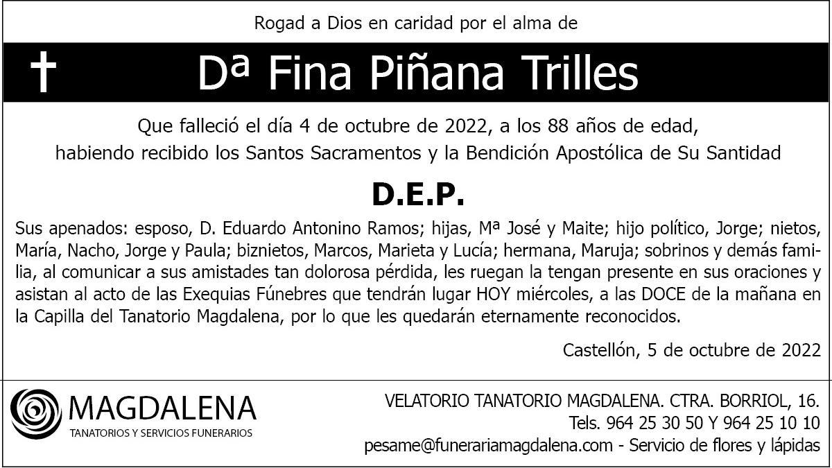 Dª Fina Piñana Trilles