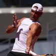 Rafa Nadal, en su primer entrenamiento en el Mutua Madrid Open