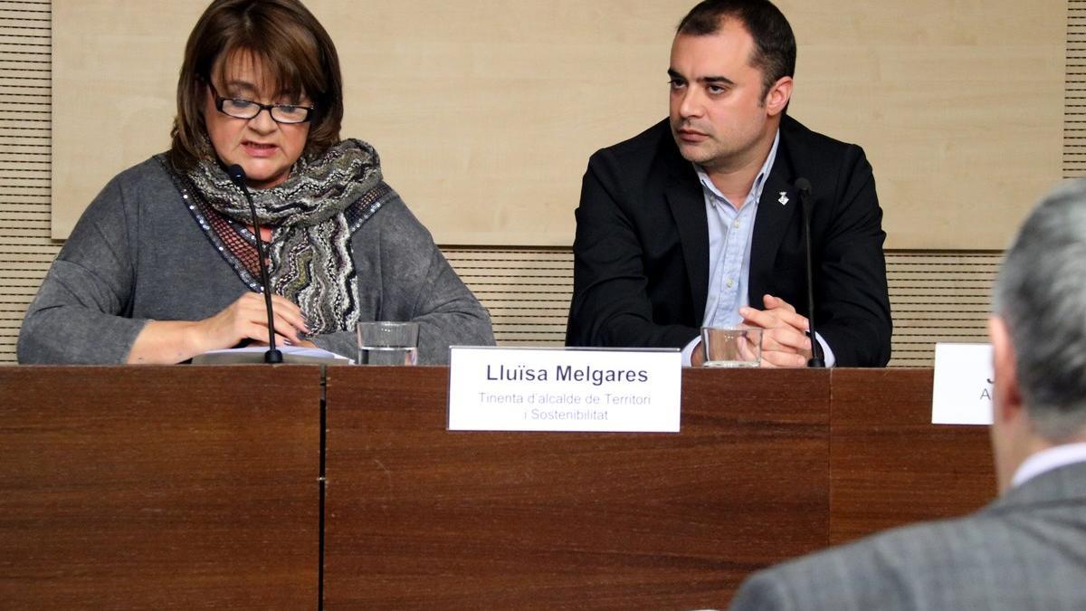 Lluïsa Melgares, teniente de alcalde de Territorio y Sostenibilidad en el Ayuntamiento de Terrassa, y Jordi Ballart, alcalde de Terrassa.